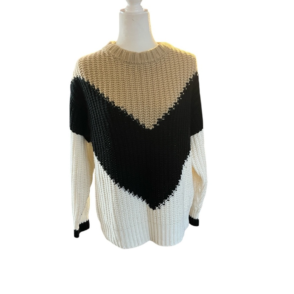 Tularosa Colorblock Chunky Knit Sweater Size Medium